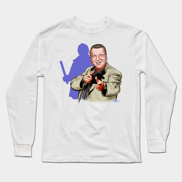 Ray Winstone - An illustration by Paul Cemmick Long Sleeve T-Shirt by PLAYDIGITAL2020